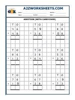 Addition Worksheet-02 (Addition With Carryover)