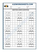 Addition Worksheet-01 (Simple Addition)