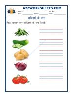 Name Of Vegetables In Hindi (सब्जियों के नाम)-01