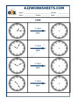 Telling Time - 1 Hour Interval (Draw The Clock) - 03