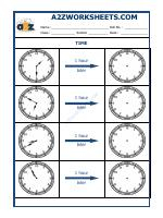 Telling Time - 1 Hour Interval (Draw The Clock) - 05