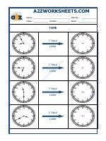 Telling Time - 1 Hour Interval (Draw The Clock) - 07
