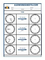 Telling Time - 30 Minutes Interval (Draw The Clock) - 12