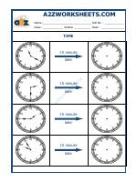 Telling Time - 15 Minutes Interval (Draw The Clock) - 25