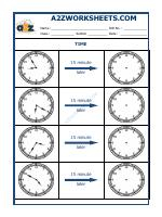 Telling Time - 15 Minutes Interval (Draw The Clock) - 26