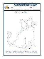 C For Cat Coloring Sheet