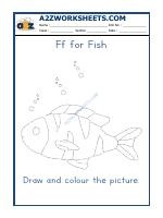 F For Fish Coloring Sheet