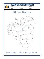 G For Grapes Coloring Sheet
