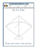 K For Kite Colouring Sheets