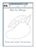 M For Mango Colouring Sheets