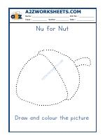 N For Nut Colouring Sheets