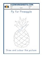 P For Pineapple Colouring Sheets