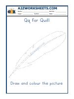 Q For Quill Colouring Sheets