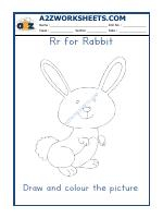R For Rabbit Colouring Sheets