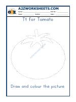 T For Tomato Colouring Sheets