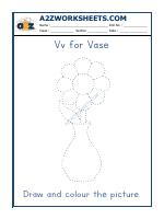V For Vase Colouring Sheet