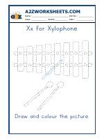 X For Xylophone Colouring Sheet