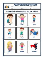 Vocabulary Worksheets-How Are You Feeling Today.Doc