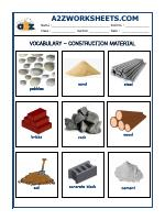 Vocabulary Worksheets-Construction Material