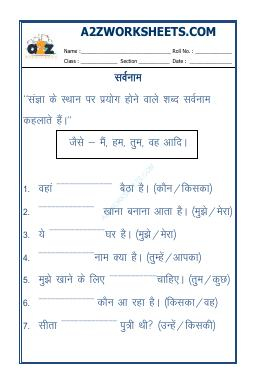 Hindi Grammar - Sangya Sarvnaam-02