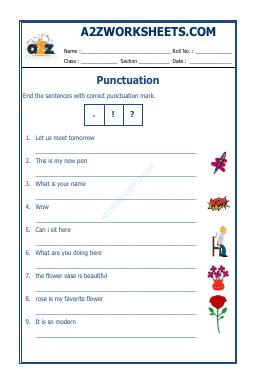 English Punctuation Worksheet-01