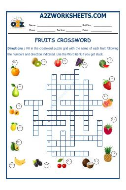 Cross Words - Fruits