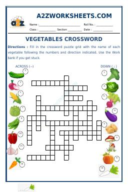 Cross Words-Vegetables