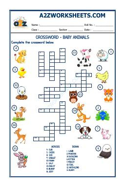 Cross Word -Baby Animals