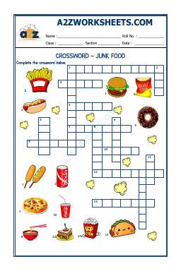 Crossword -Junk Food