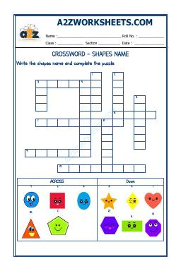 Crossword - Shapes Name