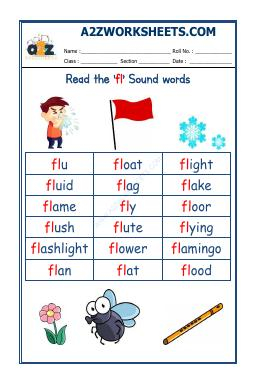 English Phonics Sounds - 'Fl' Sound Words