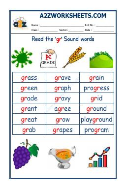 English Phonics Sounds - 'Gr' Sound Words