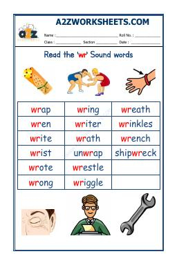 English Phonics Sounds - 'Wr' Sound Words
