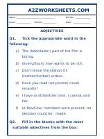 Class-Vi-English Adjectives Worksheet-11