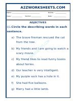 Class-Ll-English Adjective Worksheet-08