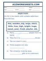 Class-Ll-English Adjective Worksheet-09