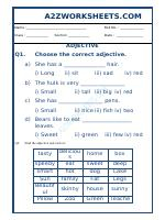 Class-L-Adjectives Worksheet-10