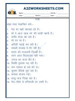 Hindi Grammar - Sangya Worksheet-09