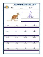 English Cursive Writing - Alphabet K