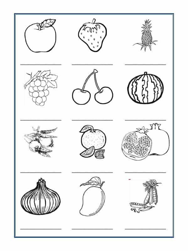 French Worksheet - Les Fruits Et Legumes