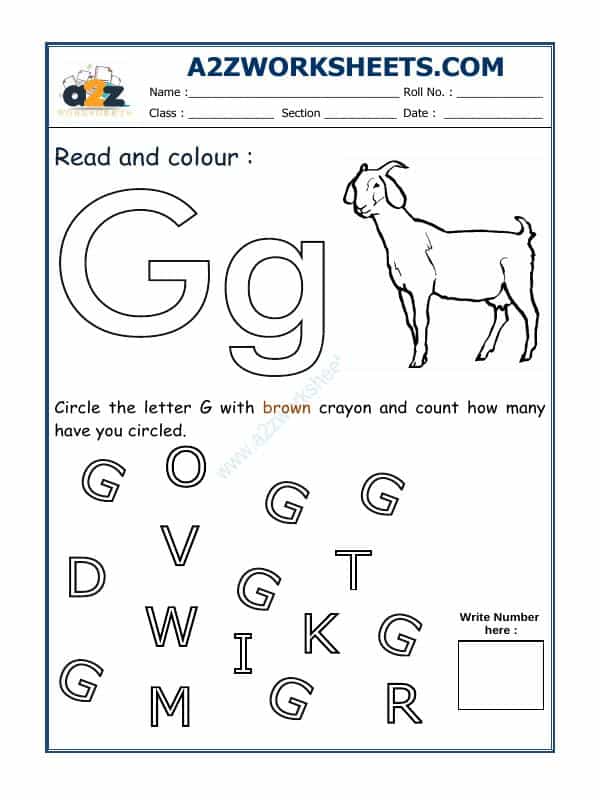 Read And Colour G