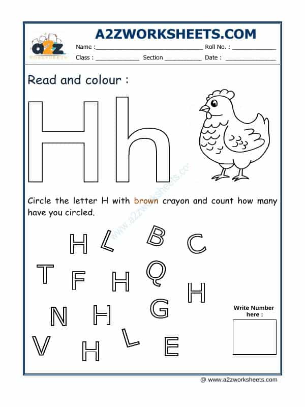 Read And Colour H