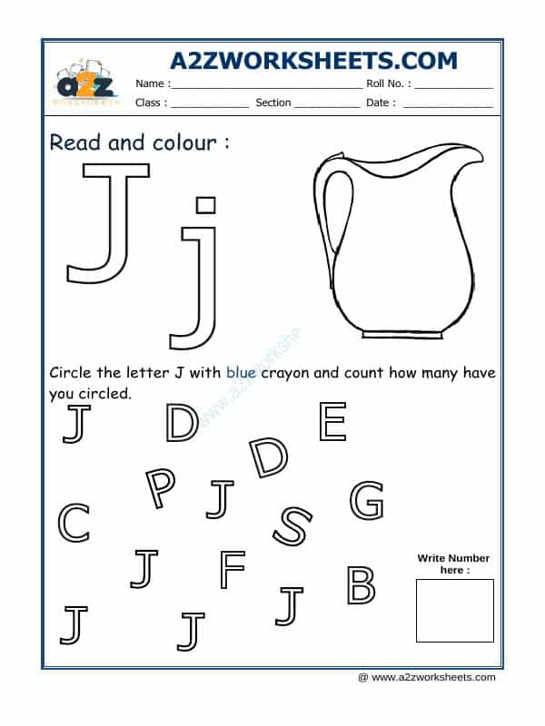 Read And Colour J