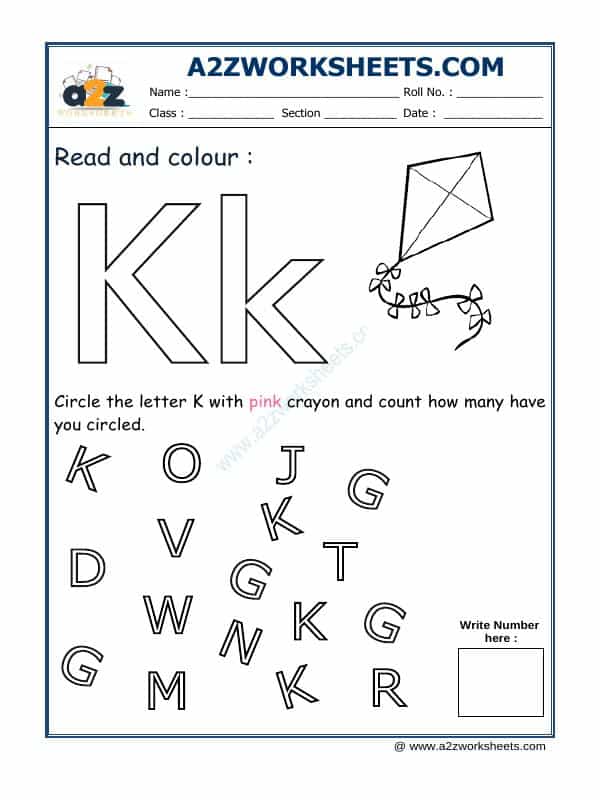 Read And Colour K