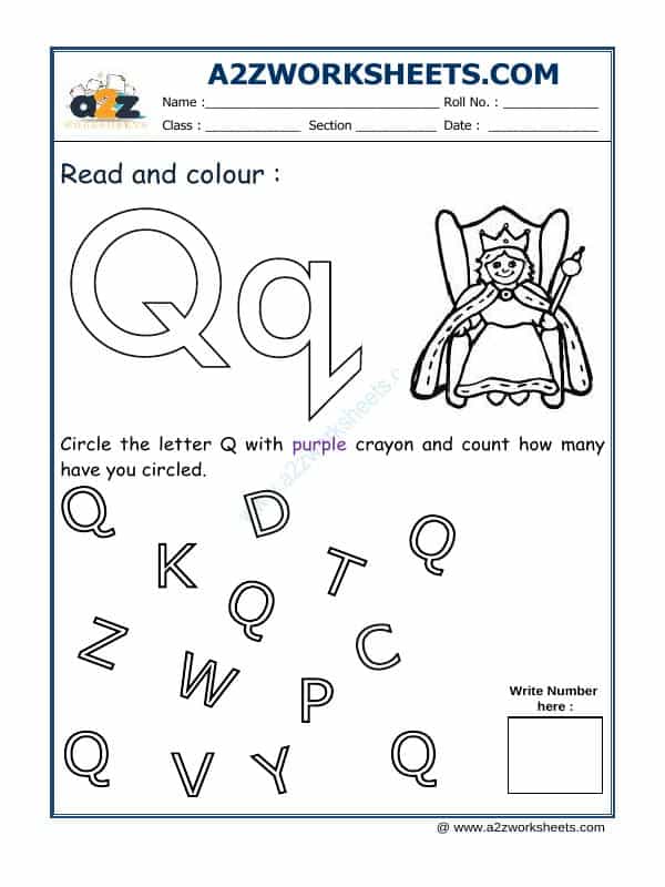 Read And Colour Q