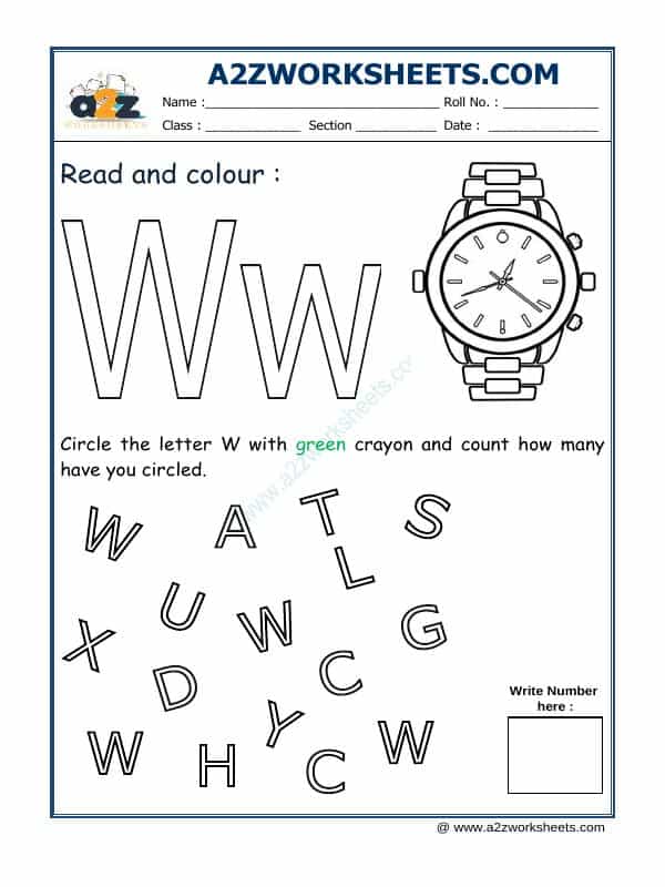 Read And Colour W