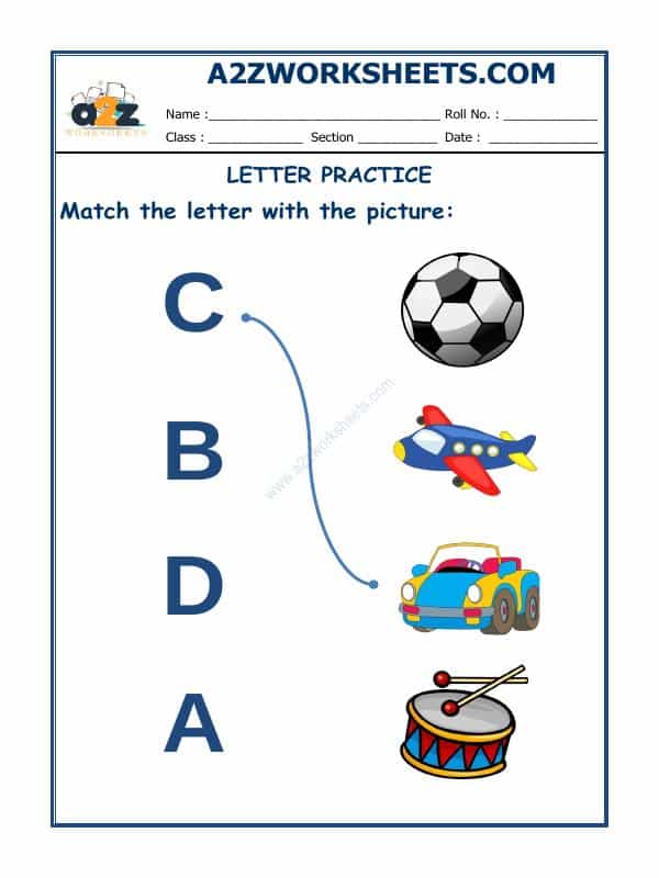 Match The Letter With The Picture-01
