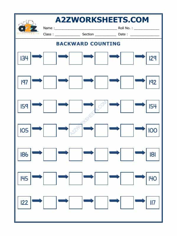 Backward Counting - 10