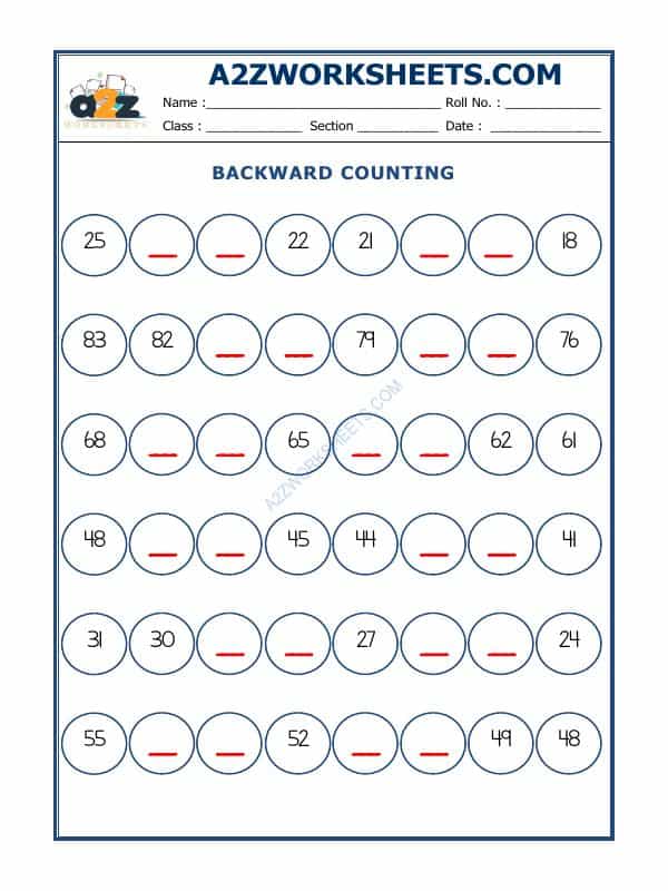Backward Counting - 13