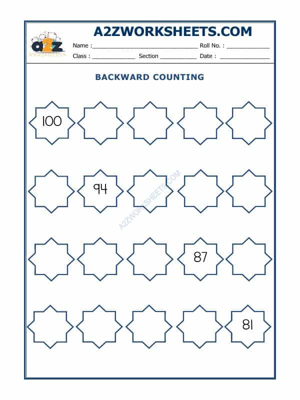 Backward Counting - 25